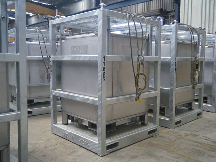 Customized 550GAL DNV 2.7-1 Standard Offshore Steel IBC Tank Container with Lifting Frame Condition Certified by CSC and BV