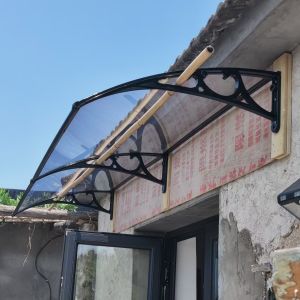 China Customized PC Canopy With Black Frame And Polycarbonate Sail Material on sale