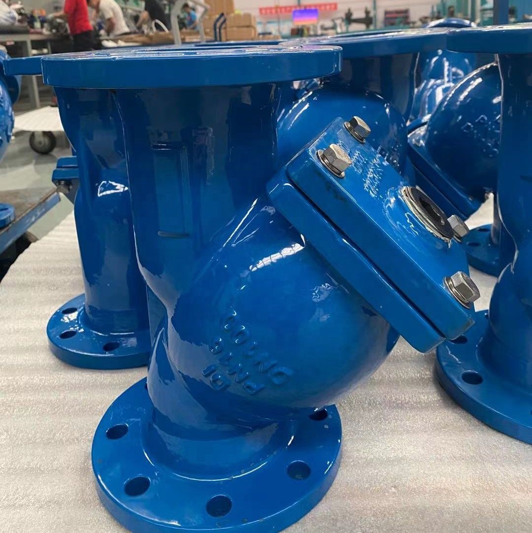ANSI 150 DIN PN16 Double Flanged Y type strainer filter with ss304 Mesh