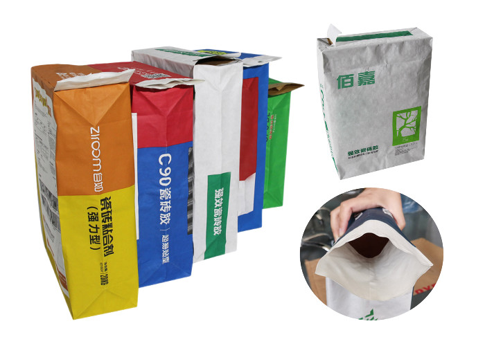 Valve Multiwall Kraft Paper Bags Coconut Basmati Rice Demineralised Whey Powder