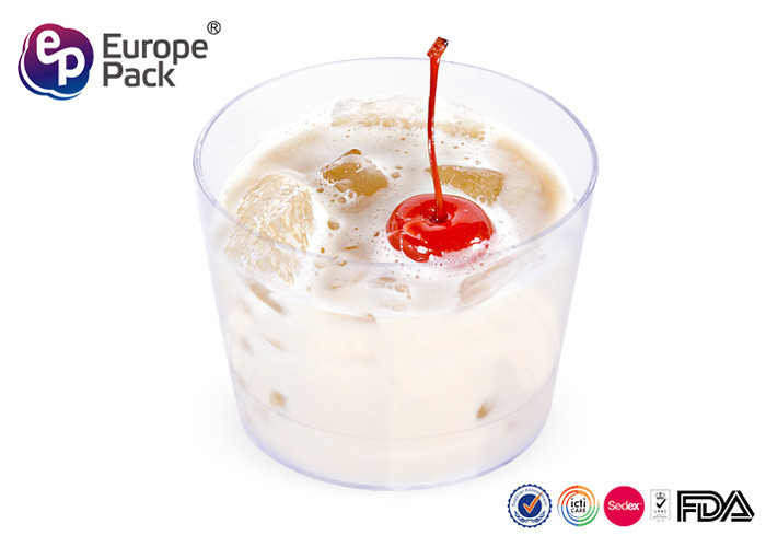 Disposable Plastic Tableware Round Dessert Cups For Food Packing