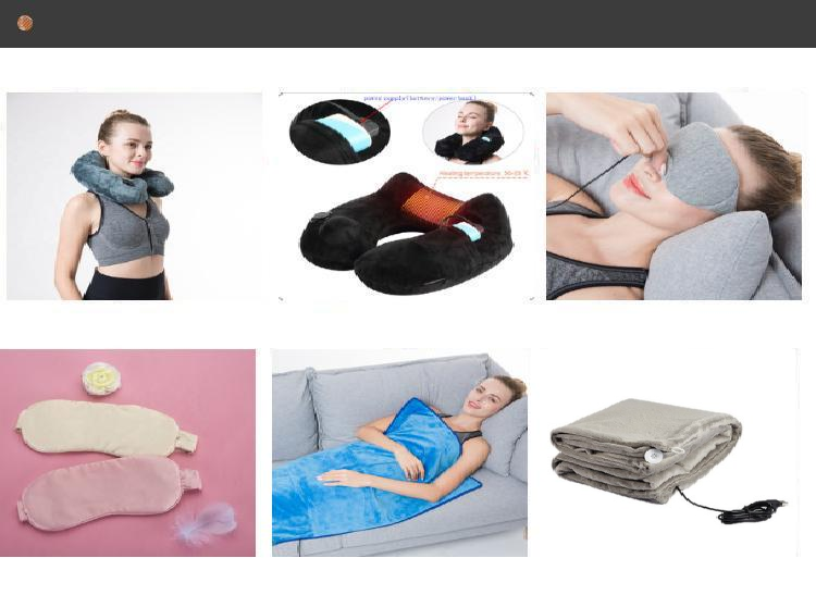 Portable Memory Foam Air Pump Airplane Travel Heated Neck Cushion