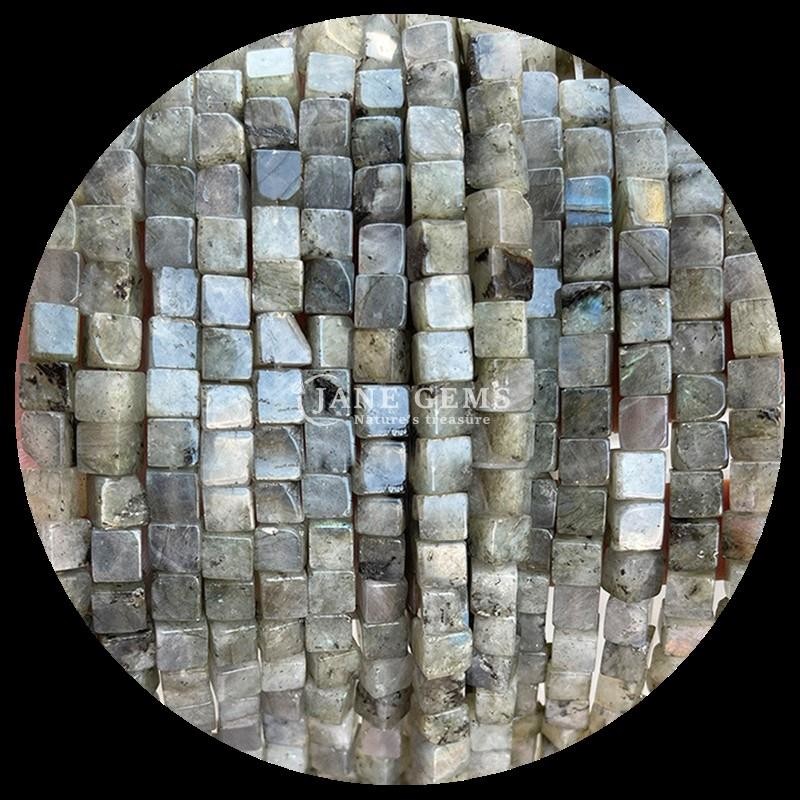 DIY Jewelry and Crystal Healing Natural Labradorite Blue Dot Loose Bead Strands in Different Sizes