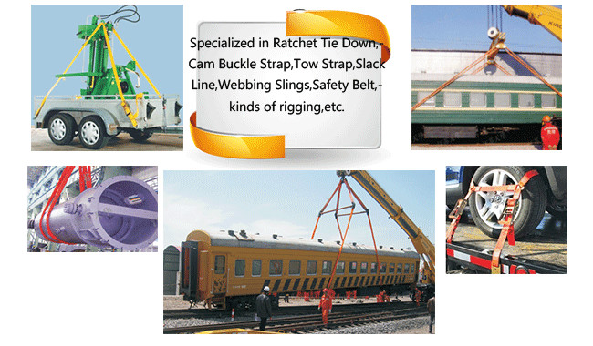 Single / Duplex Layer Flat Webbing Sling 1T 2 Meter Orange Color