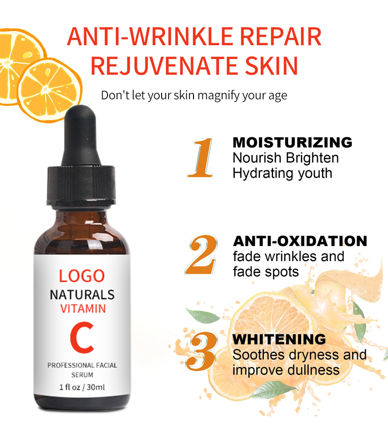 OEM Facial Serum Whitening Anti Wrinkle Vitamin C Serum For Face