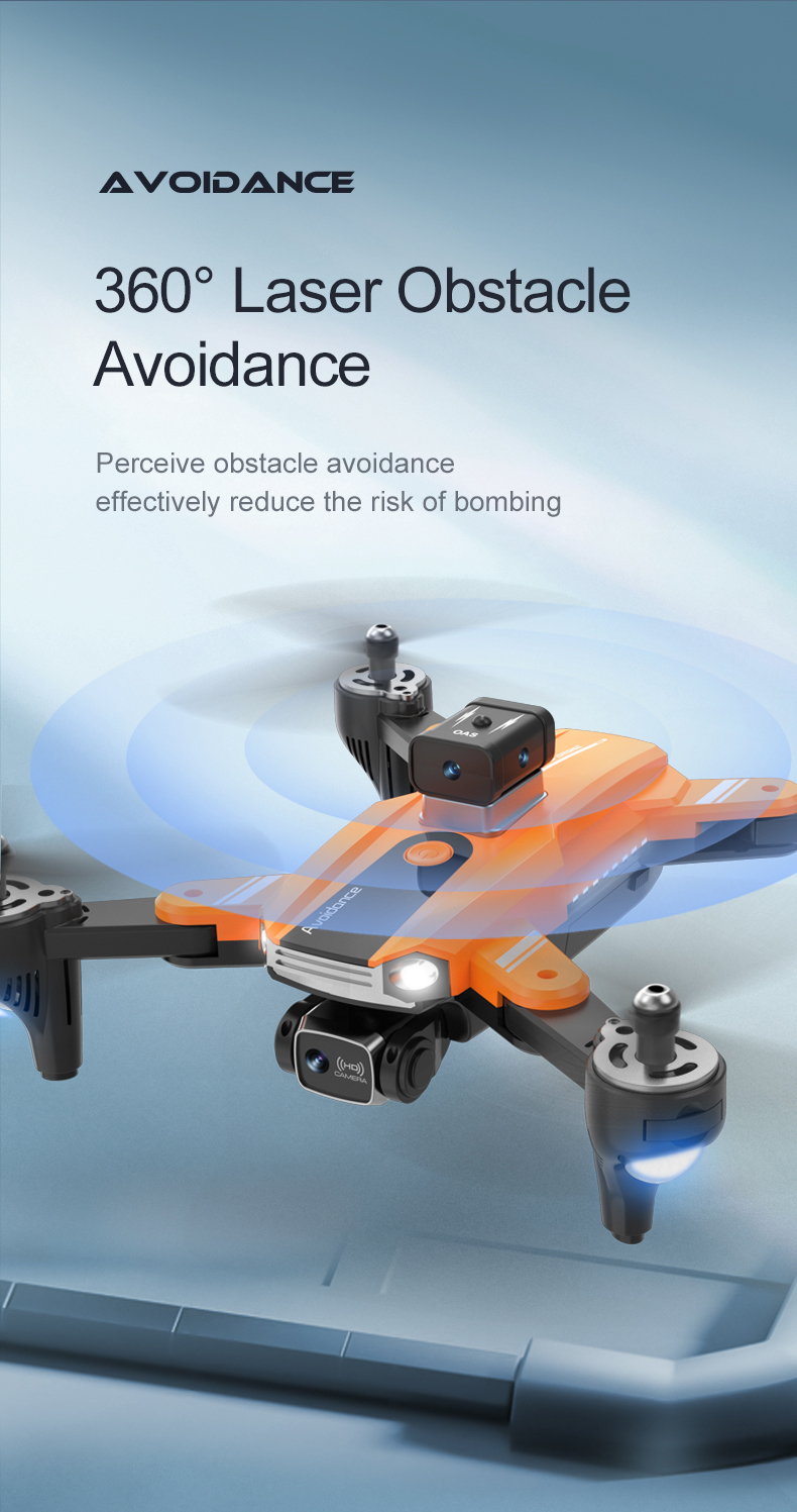 7.4V 2500mAh Battery Capacity Aerial Quadcopter Drone with Dual Camera and Obstacle Avoidance
