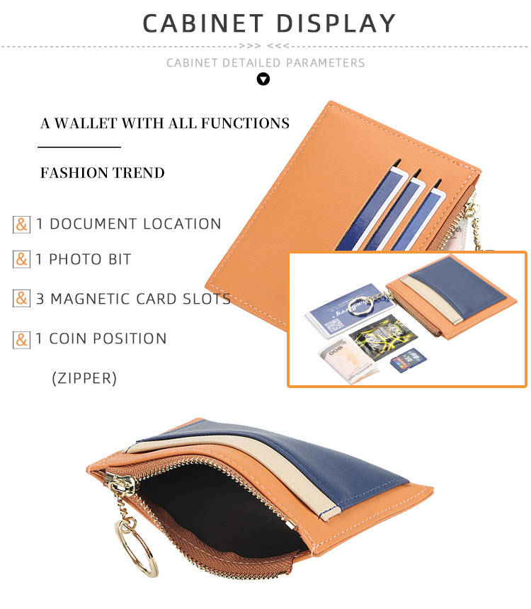 Fashion Zipper Pocket Ladies Wallets Purse for Women Package Size 12cm * 10cm * 1cm