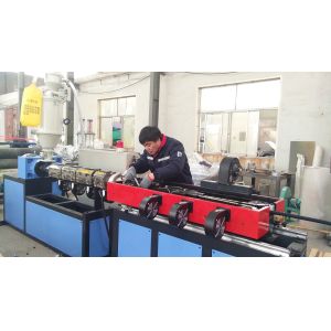 China Double Wall PE Corrugated Pipe Extrusion Machinery , HDPE PP Double Wall Corrugated Pipe Making Extruder Machine on sale