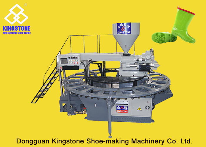 PVC Short Boot Shoe Factory Production Line , Rotary Injection Molding Machine
