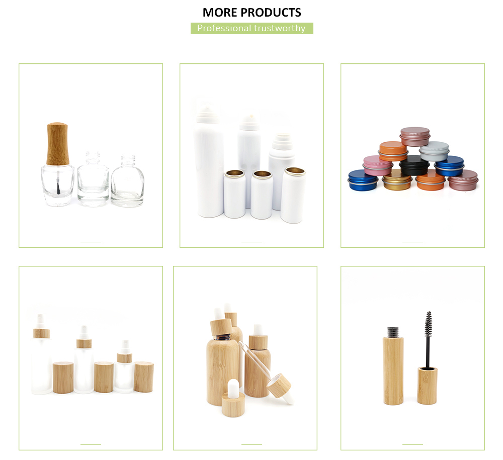 2 Oz 2.95 Inch Bamboo Lid Cosmetic Jar 30ML Airless Pump Cream Jar