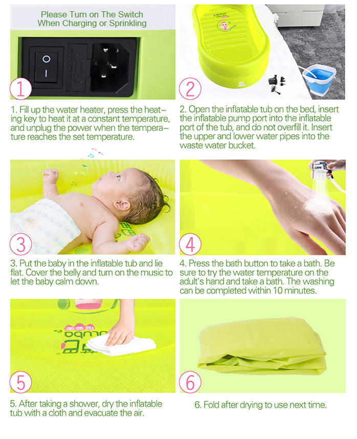 Music Function BPA Free Inflatable Baby Bathtub European Standard PVC Material