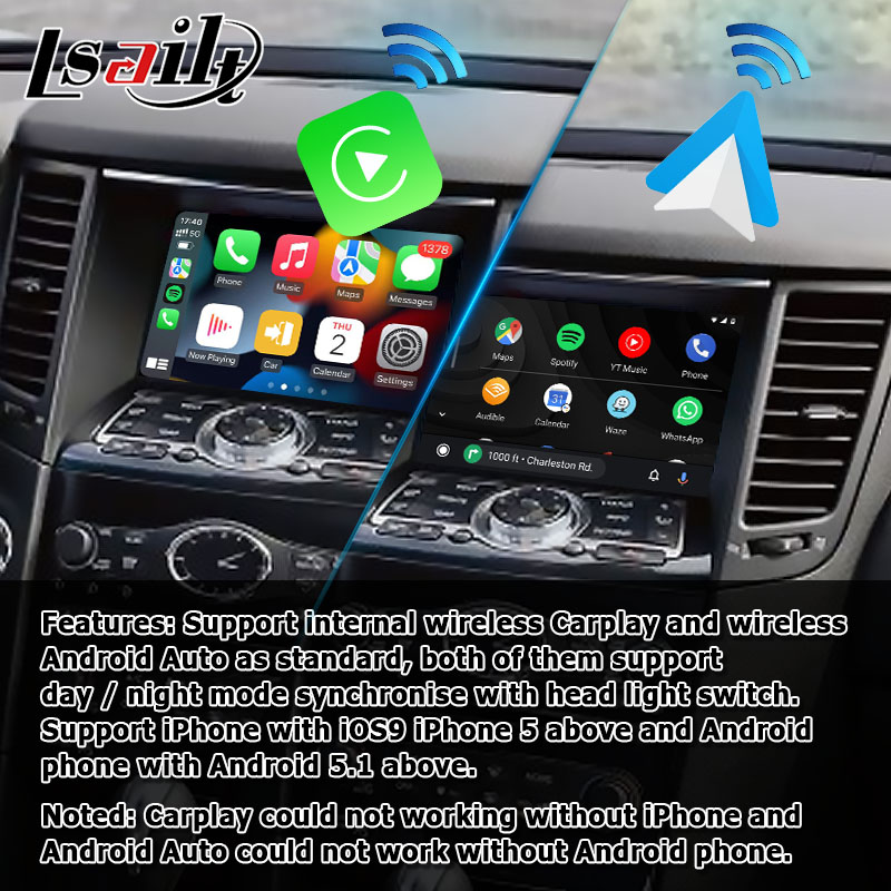 Wireless carplay android auto interface box for Infiniti FX35 FX37 FX50 QX70