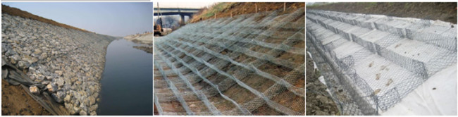 Pvc Coated 2.0mm Gabion Mesh Basket 9 X 11cm Hexagonal Hole Weaving