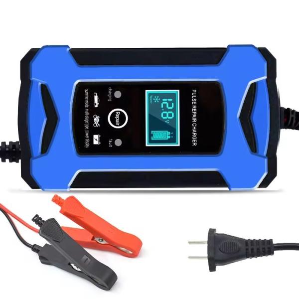Sales 12V 6A 7 Version Motorcycle UPS Car Battery Charger Pulse Repair with LCD