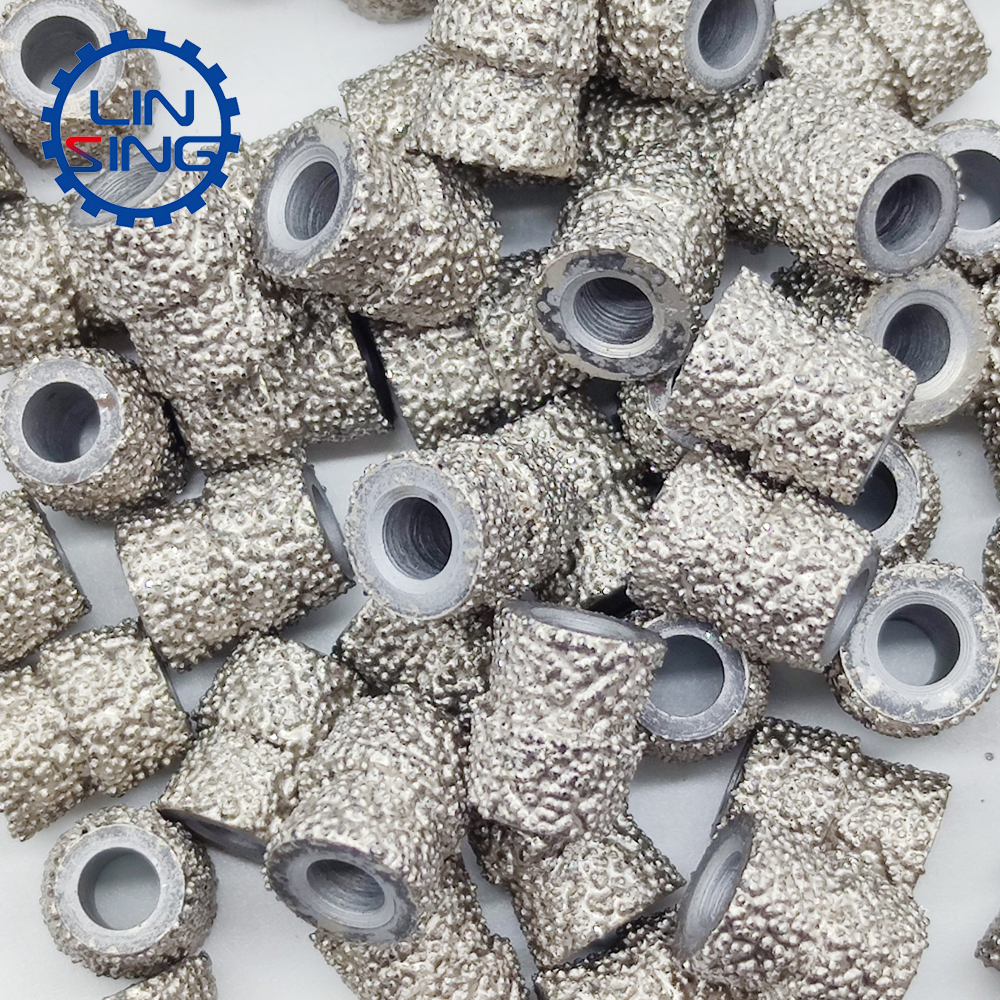 Diamond Vacuum Brazed Double-Cone Wire Saw Beads for Marble Travertine Cutting in Brazil