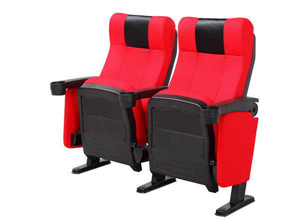 PP Backrest Movie Theatre Chairs Powder Coating Treatment