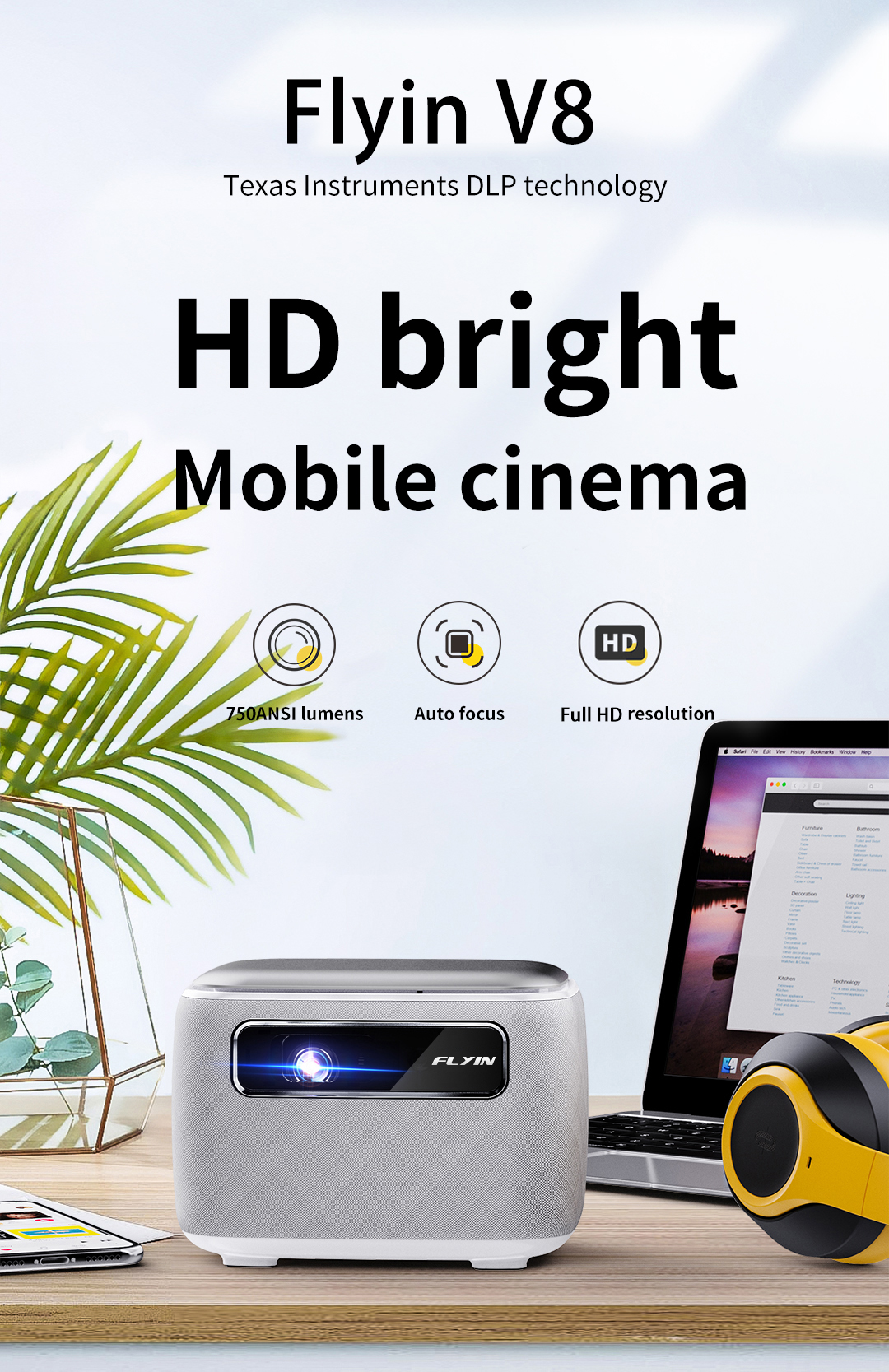 Video Wireless Game Portable Dlp Led Laser 3d Projector For Home Theater