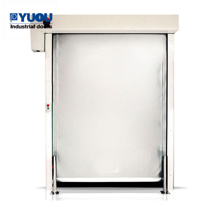 High Speed 2.5m/s Zip Up Plastic Doors 5*5m Auto Self repairing IP55 For Clean Room