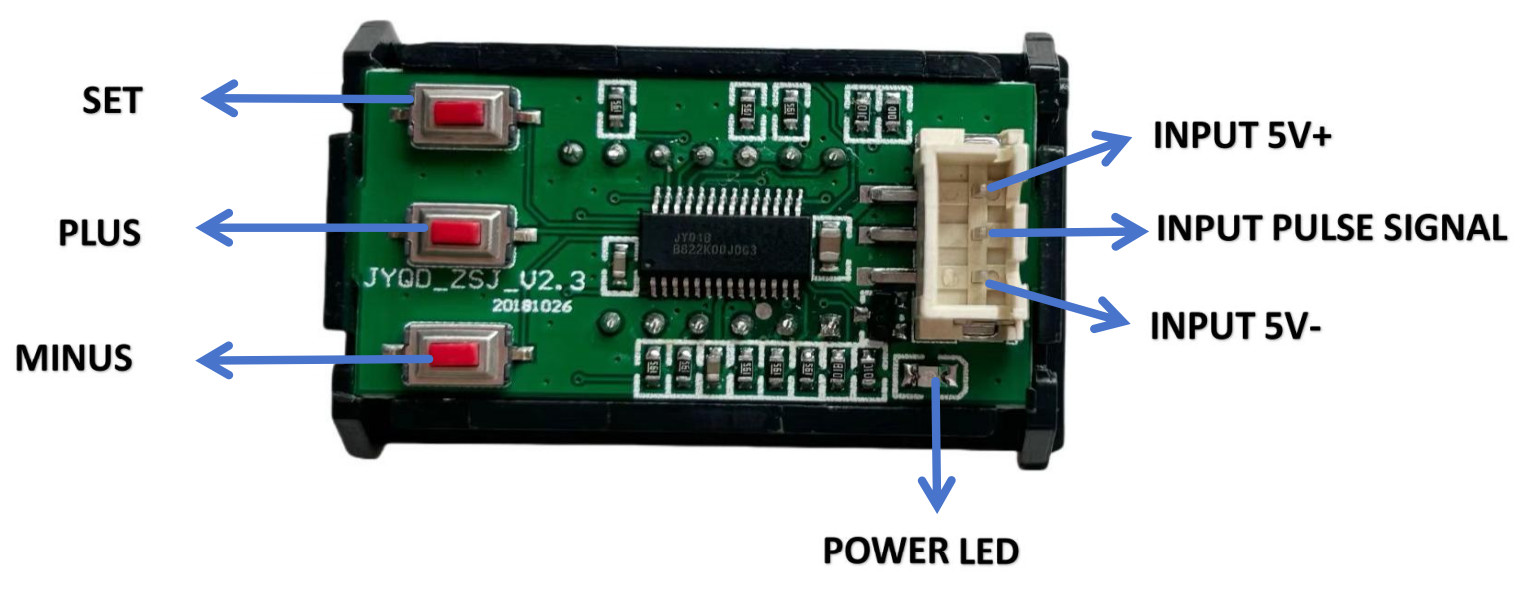 JUYI Motor Tachometer Module Adjust Number Of Pulses