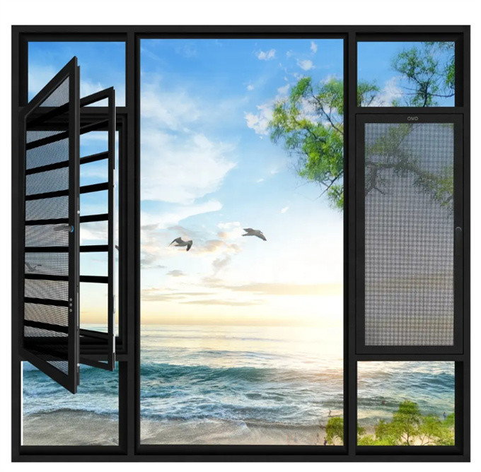 Modern Design Superior Aluminum Casement Glass Windows With SKATE Original Hardware