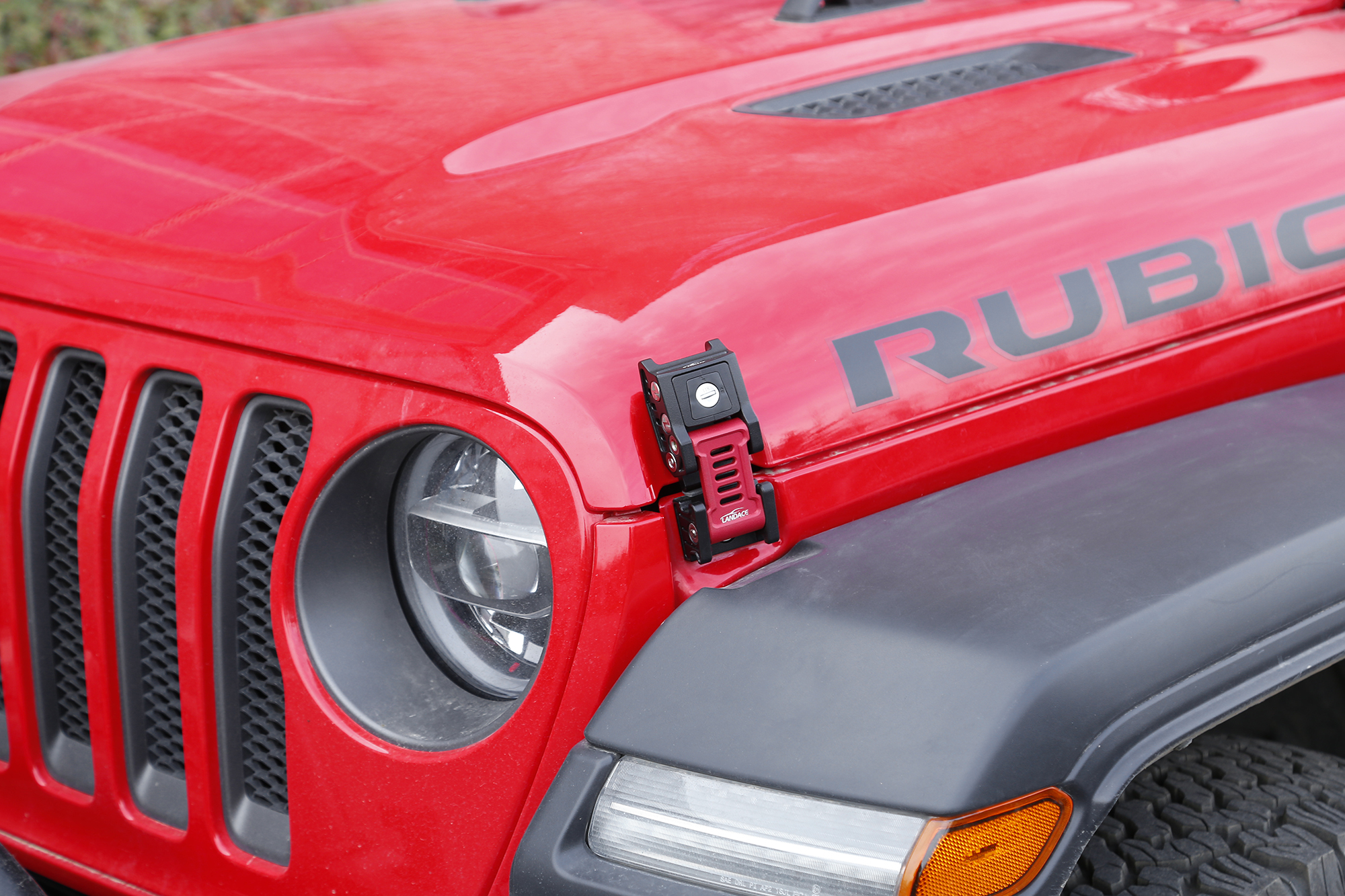 Jeep Wrangler JK JL Black Red Aluminum Alloy Engine Bonnet Buckle Hood Latch Lock Kit