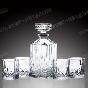 ISO9001 750ml Clear Embossing Whiskey Empty Bottle