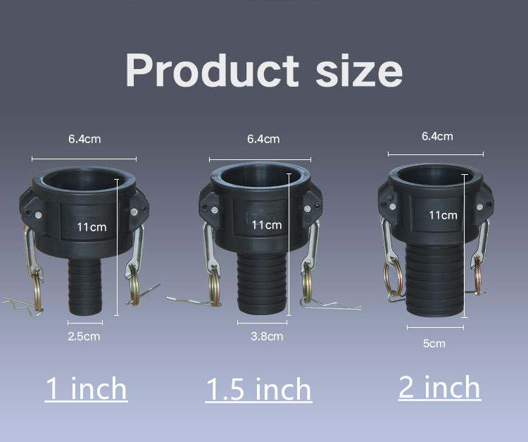 1Inch 1.5 2 Inch Plastic Hose Coupling Custom 1000L IBC Tank Valve Adapter for Garden Hose