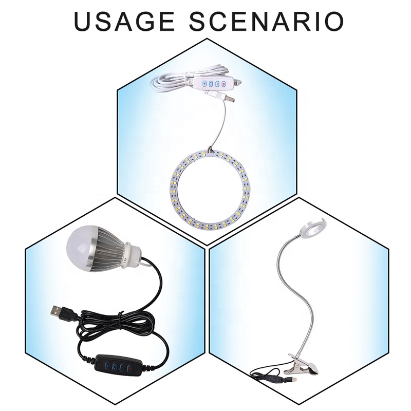 5V Power Dimming Switch Dimmer USB Charger Cable for Led Strip