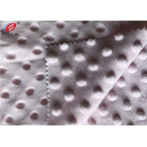 100% Polyester Embossed Minky Dot Super Soft Minky Plush Fabric