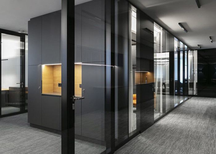 easy assemble glass partition for office Frameless Office Partition Wall