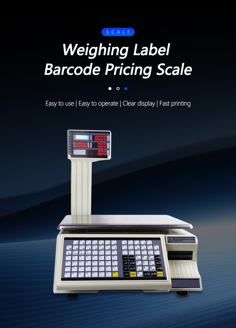 3kg Foldable Label Printing Weighing Scale Barcode Digital Computing Machine Scale Weight