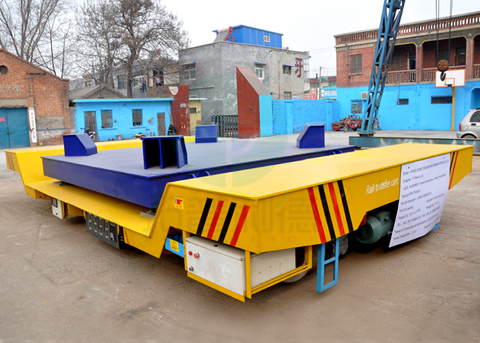 High temperature electric driven steel ladle transfer car on curved rail
