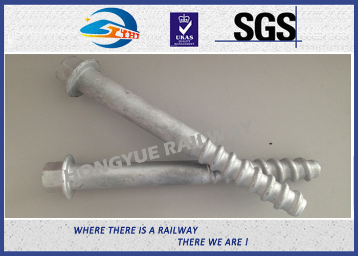 M24 X 214mm Railway Sleeper track spikes or screw spikes With HDG coatings