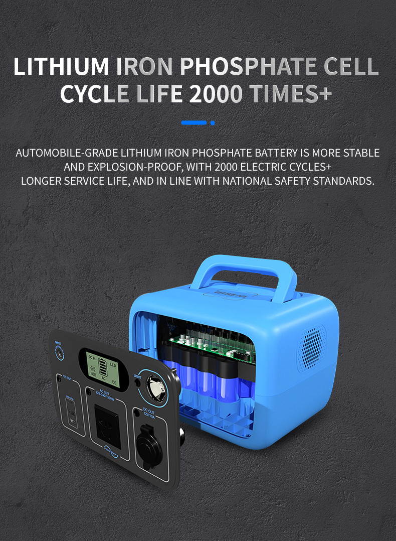 Portable outdoor power supply 300W AC output power 300Wh capacity outdoor camping stall energy storage power supply