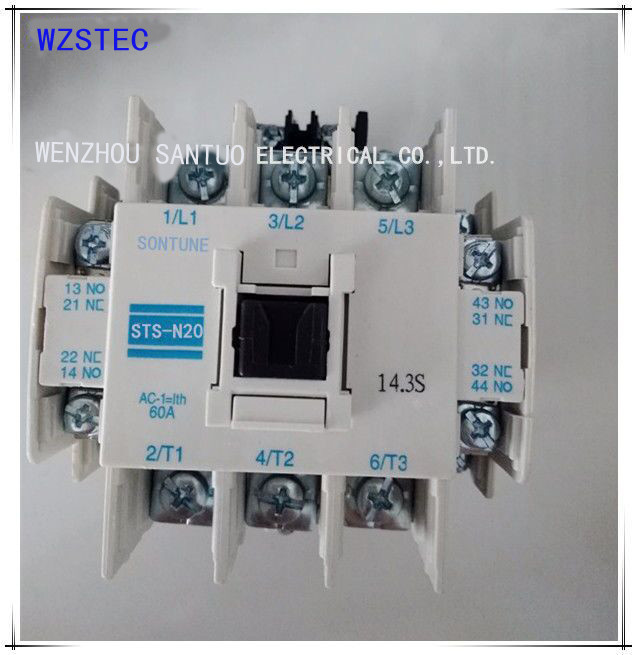 Fixed Install Electromagnetic Contactor 20A In 50Hz Plastic Texture