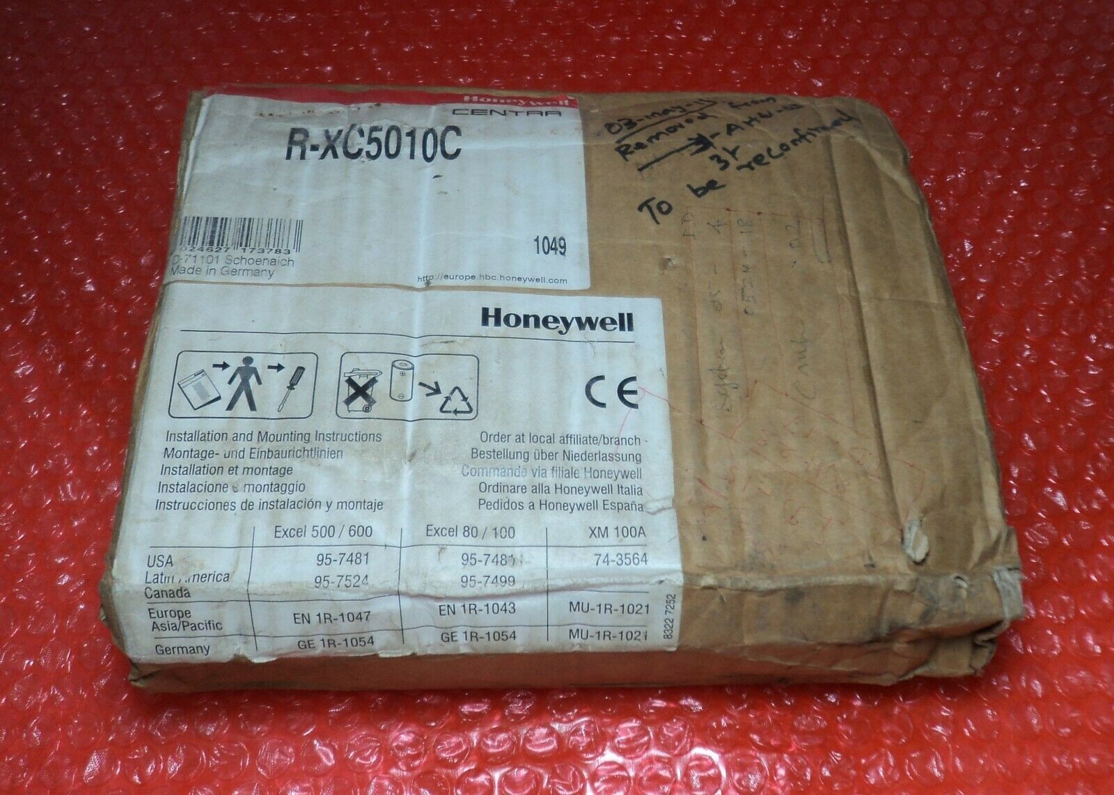 Honeywell XC5010C CPU Module Excel 500 16 Bit ISDN Max 40 Va 50 / 60hz 32 F To 122 F