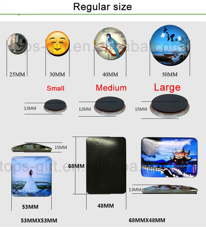 Halloween Decoration 4 Colors Offset Printing Glass Fridge Magnets Magnets For Refrigerator