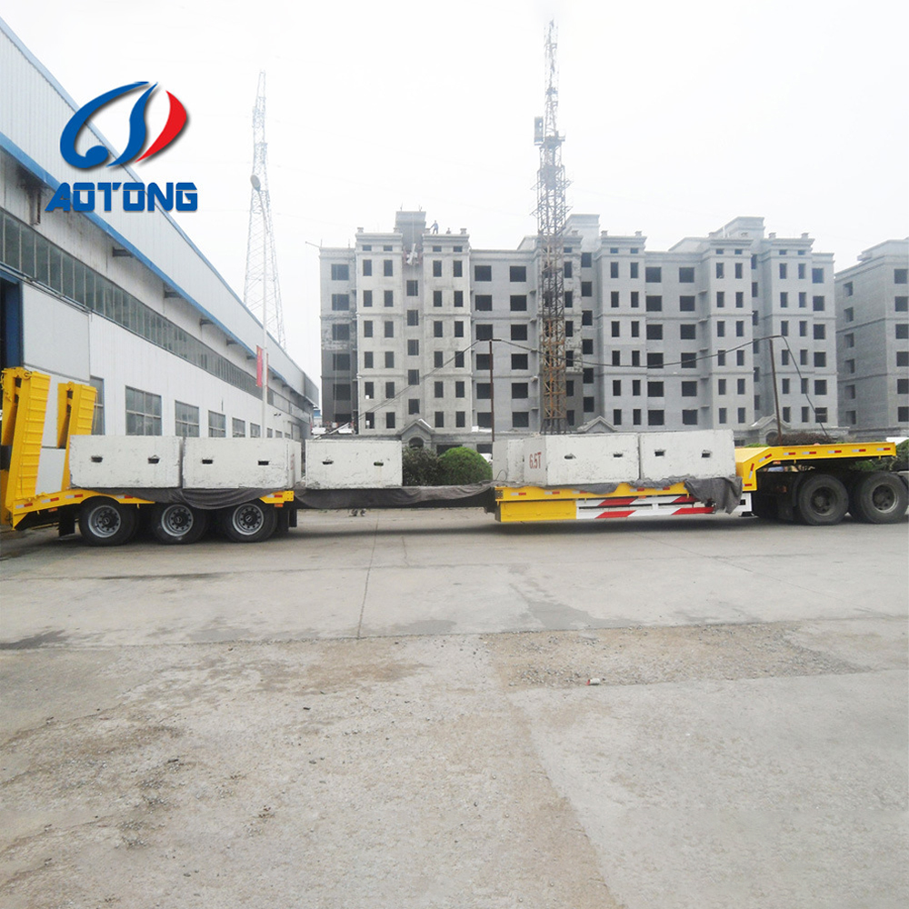 4 Axle Extendable Low Bed Trailer with 90 /50 King Pin and Heavy Duty Landing Gear