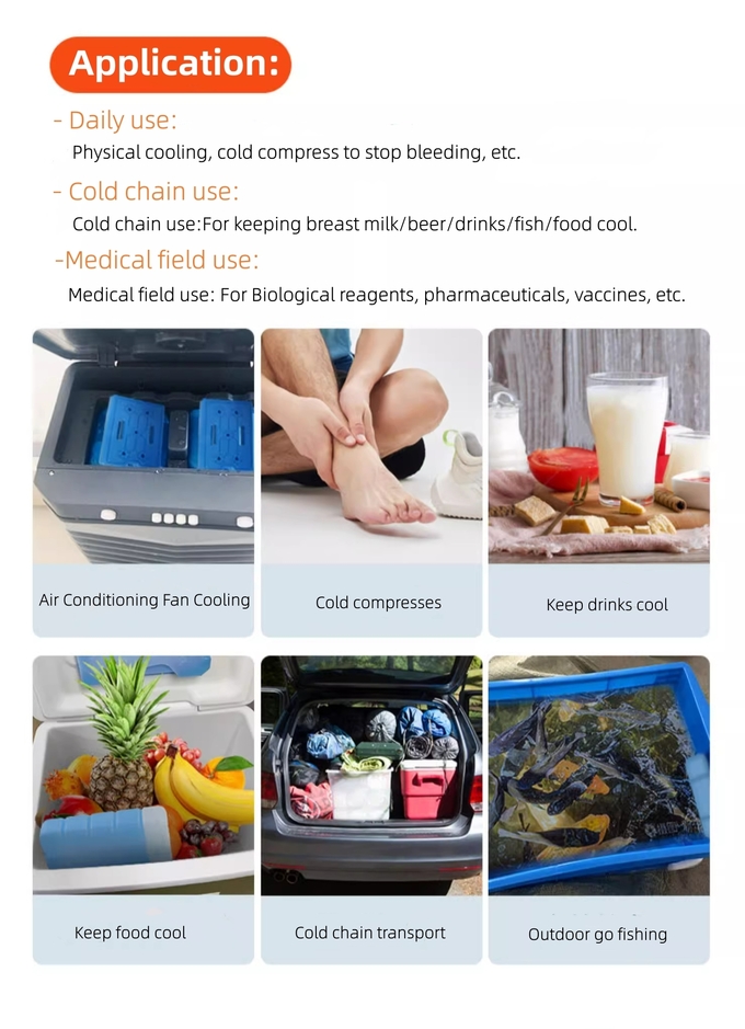 300ml-1L Reusable Gel Ice Packs for Coolers & Lunch Boxes
