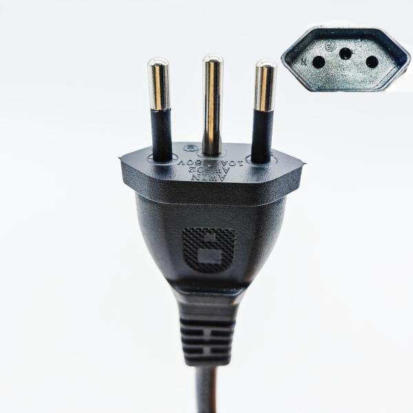 BRAZIL Extension Cord INMETRO Approval 3 Prong Electric Power Cord 10A 250V 3