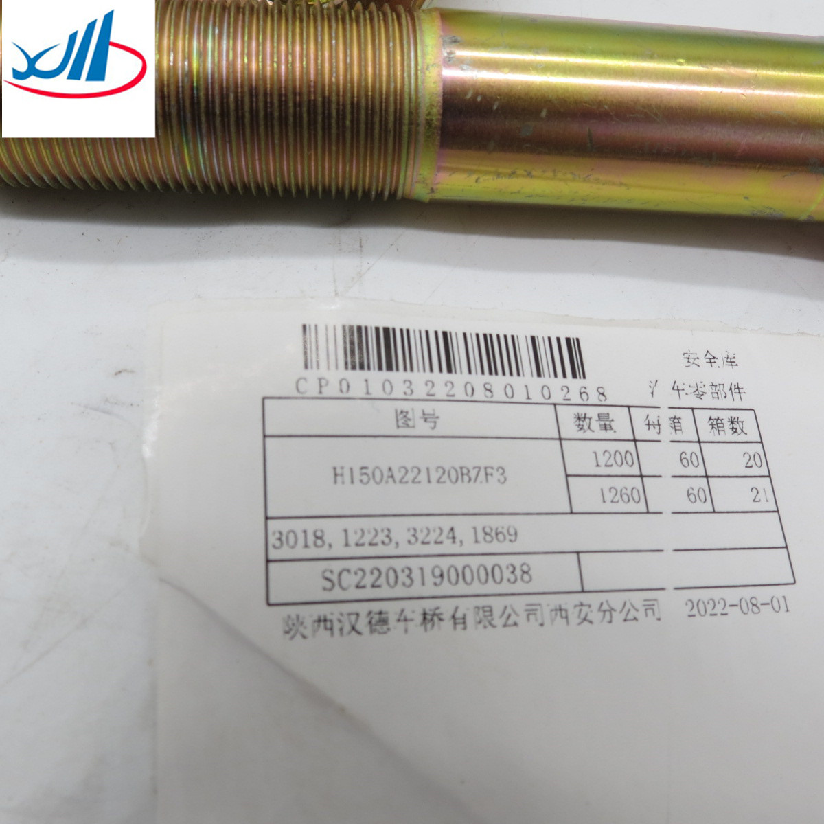 Wheel Hub Bolt Rear Wheel Bolt 81.45501.0083 H150A22120BZF3 For Shacman Truck