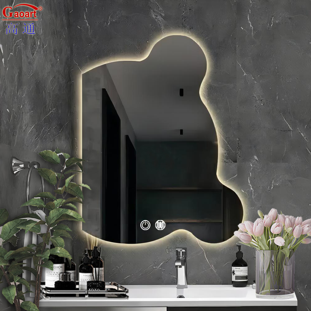 Licensed Silver Mirror LED Waterproof Bathroom Shower for House Decor and Living Room