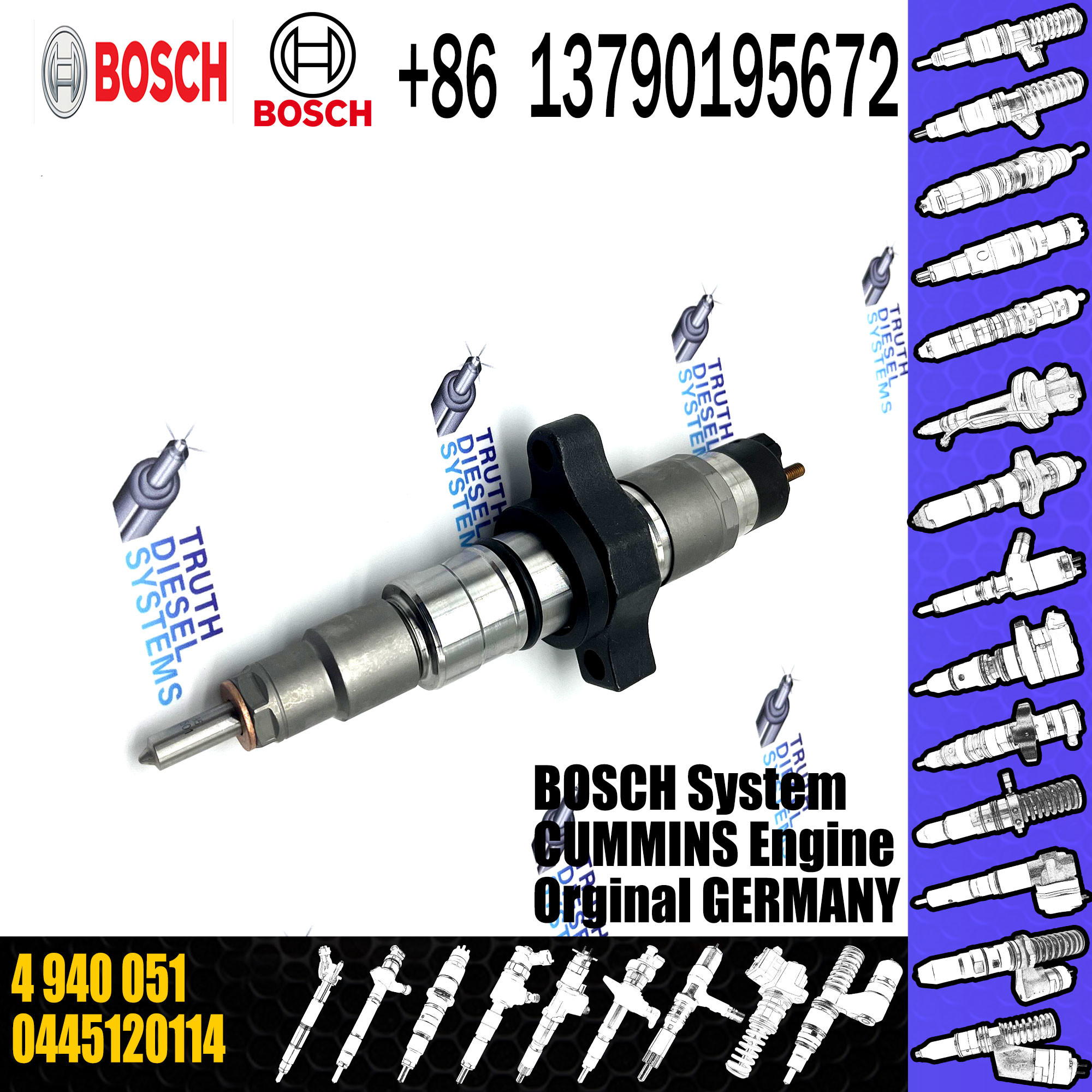 Common rail injector 0445120208 0445120238 5254688 3964273 3968158 3972887 4940051 for Cummins Dodge Ram 2500 / 3500
