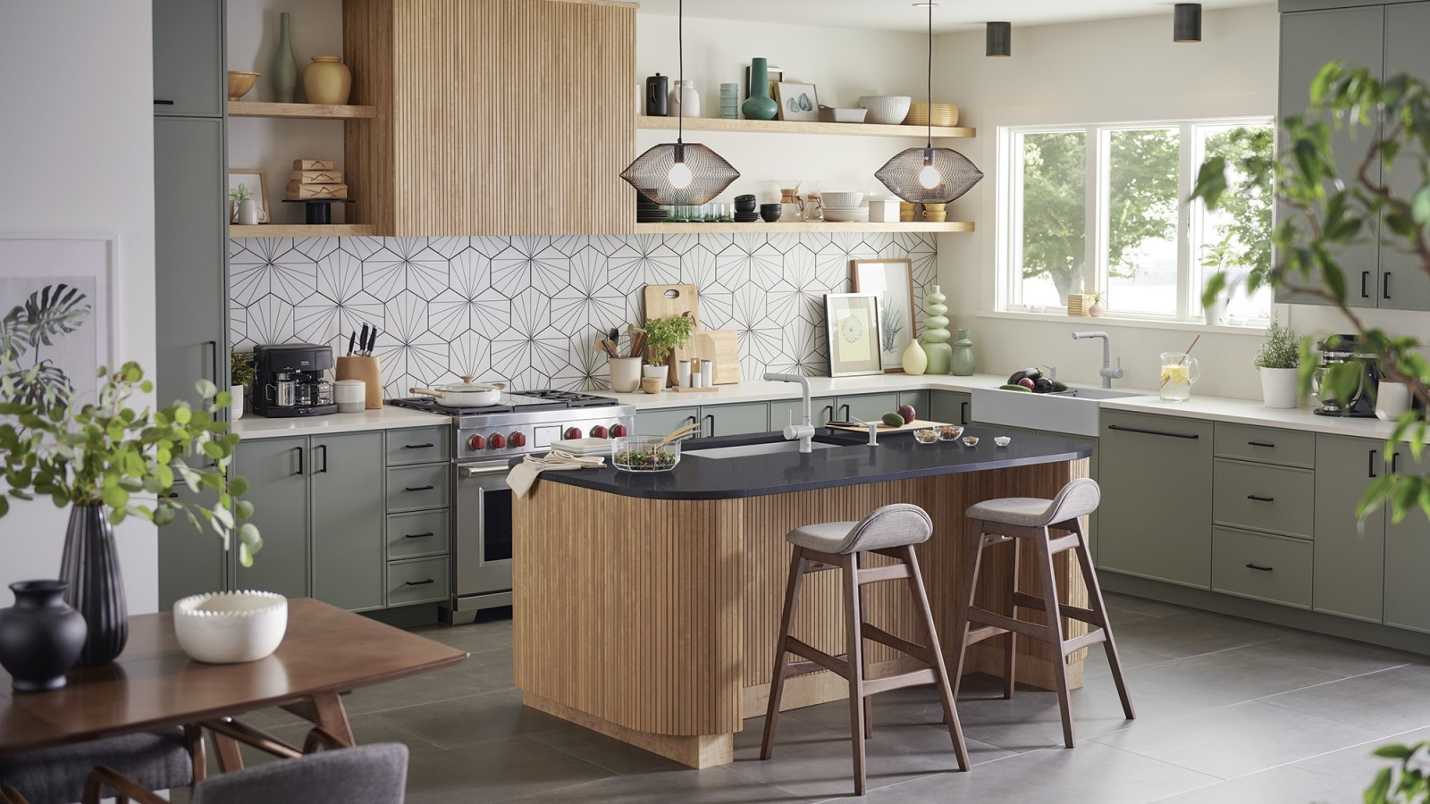 YALIG Laminate Lacquer Waterproof Fireproof/Durable Kitchen Cabinet with Melamine Board
