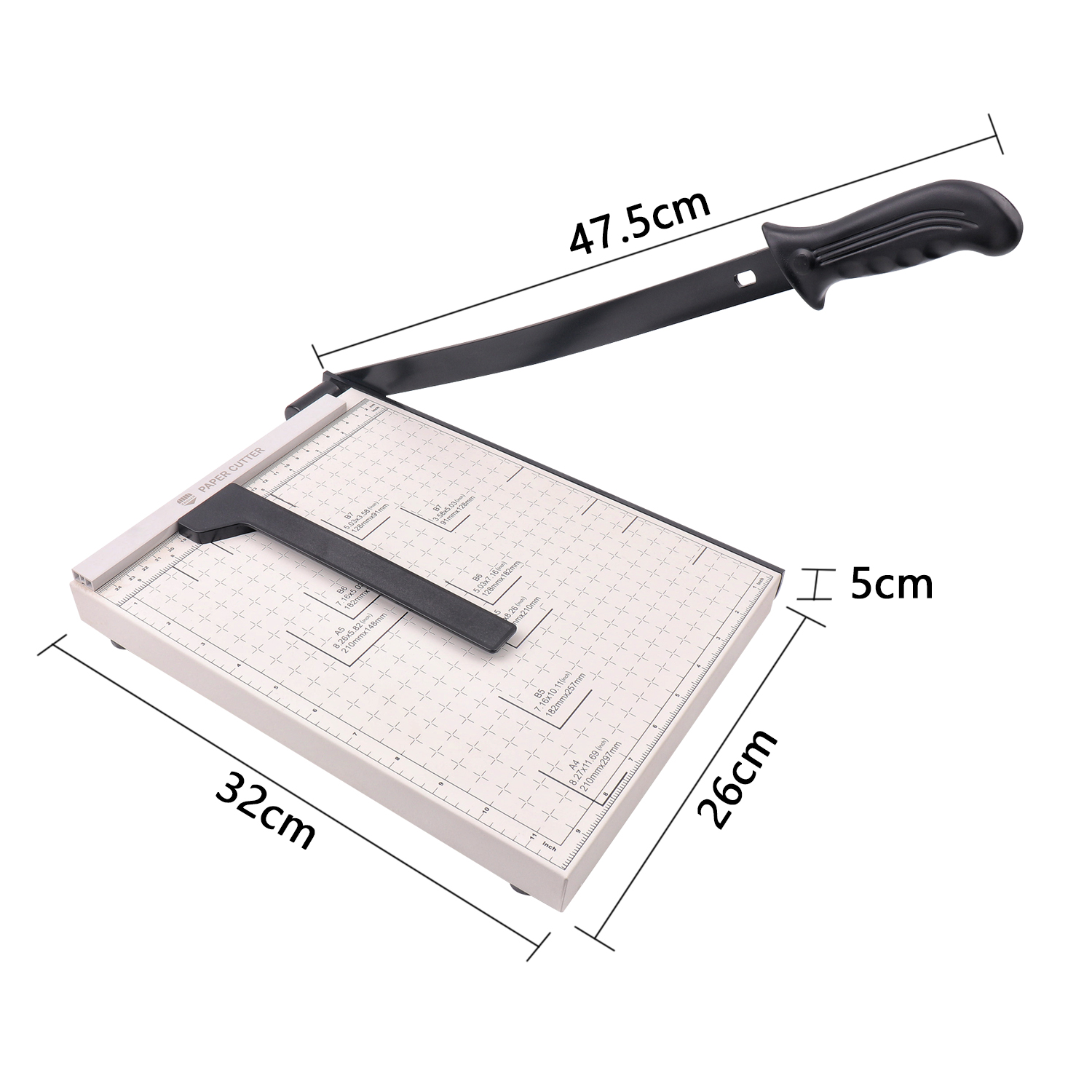 Portable Heavy Duty A4 Craft Guillotine Manual Paper Trimmer Cutter with Iron Material