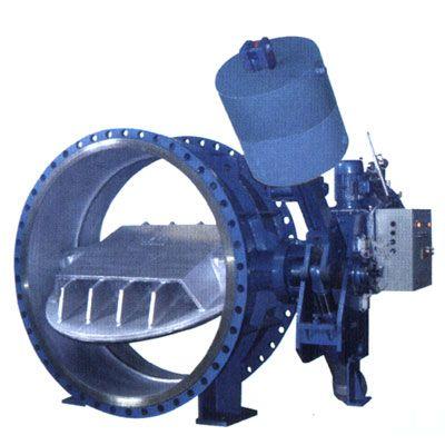 DN 300 - 5000 mm Hydraulic Heavy Hammer Flanged Butterfly Valve For Hydropower