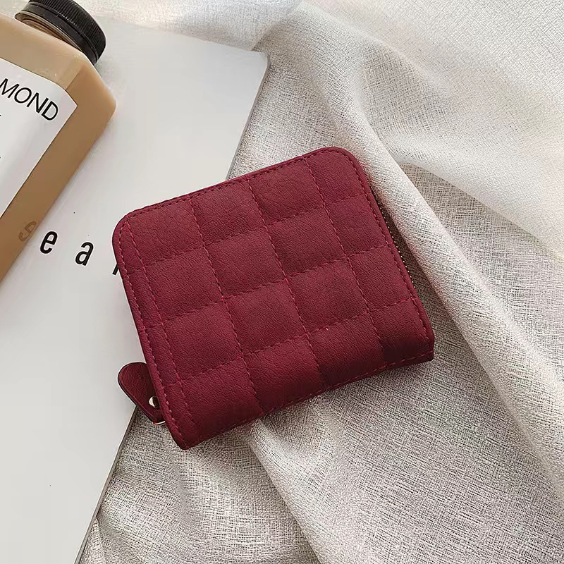 Short Korean Style Mini Small Wallet Women's Bag with Custom Logo and Zipper Closure