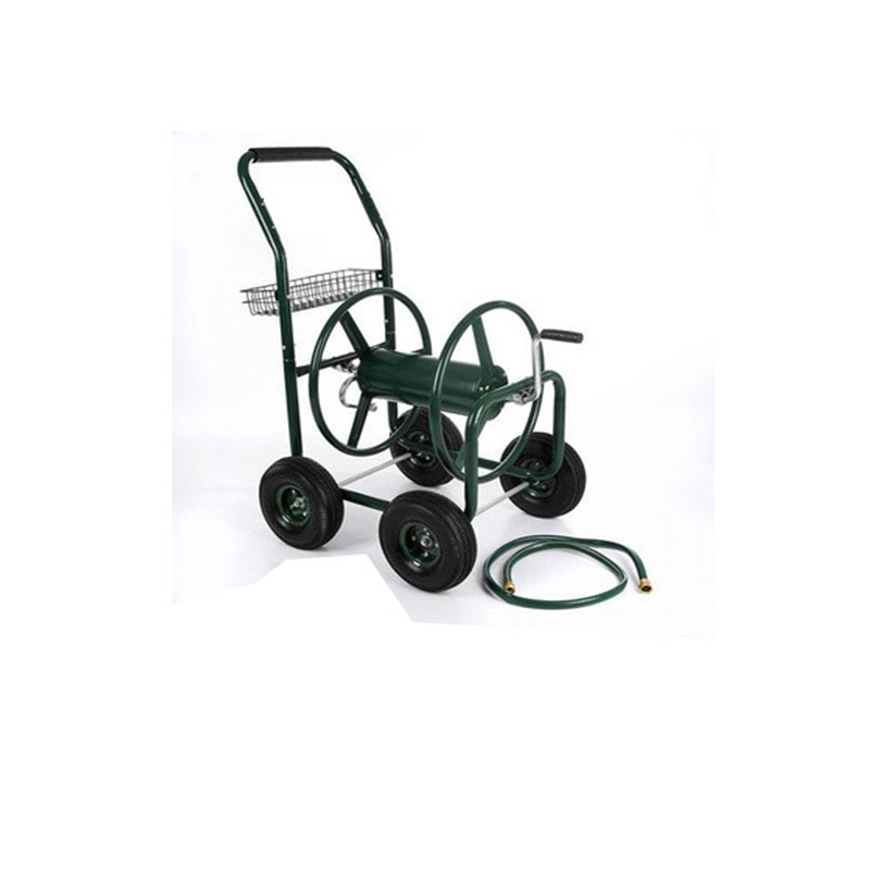 Stainless Steel Garden Hose Storage Reel 4 Wheel Customized Easy Operation