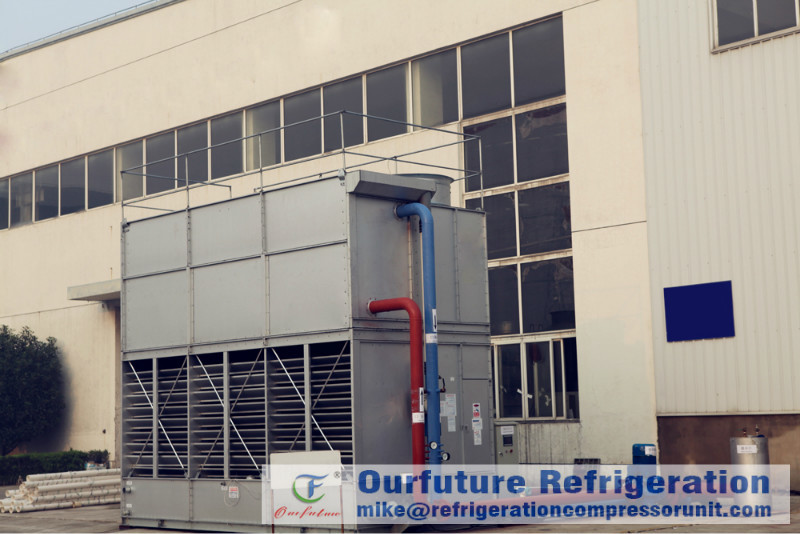380V 3 Phase 50Hz Evaporative Cooling Condenser For Cold Storage Refrigeration System