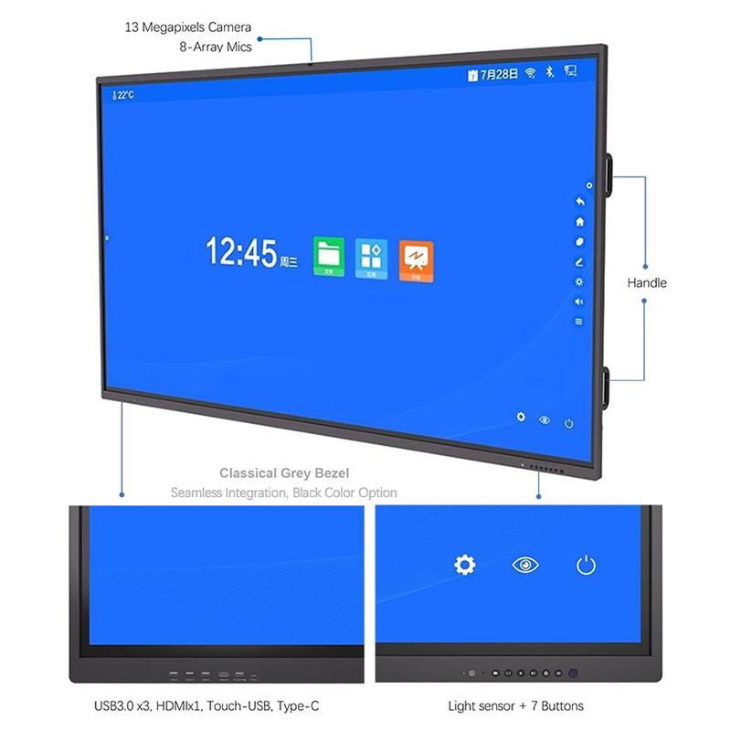 MTHGH IR Interactive White Board HDMI Ultra LED Display Touch Screen ROHS 01